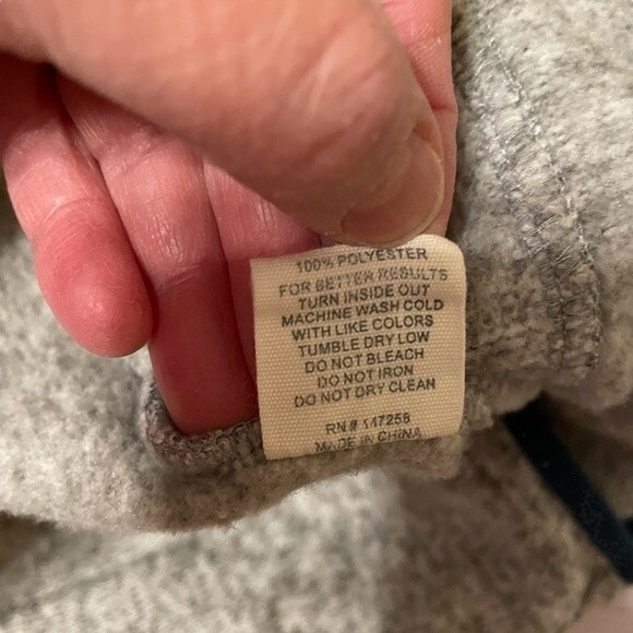 Simply Southern Women's Grey Pullover Crab Anchor Fleece Pullover 1/4 Snap - Picture 9 of 9